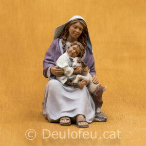 Maria, Jesús i cabrit 17cm | Ref. 390