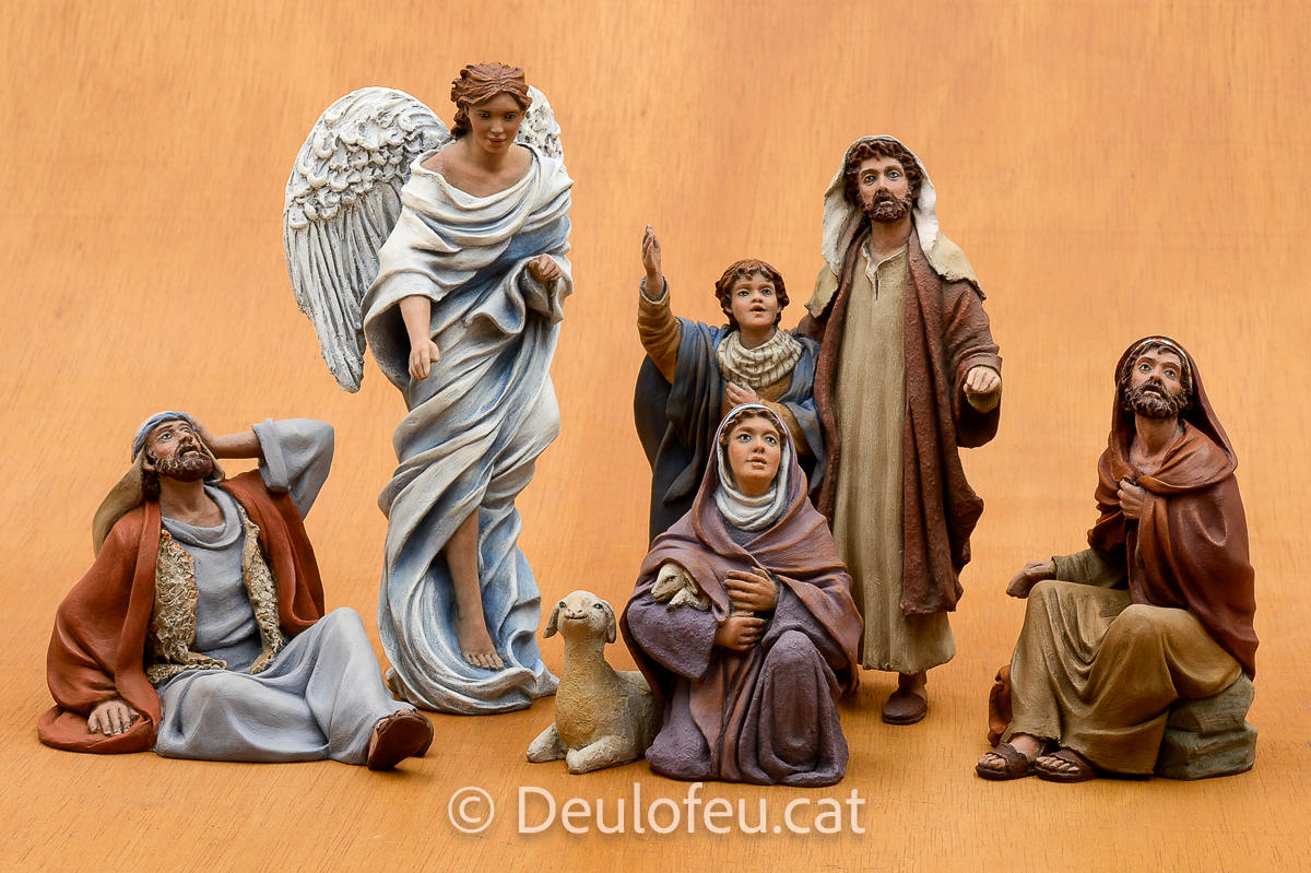 Conjunt anunciació als pastors 17cm | Ref. 574-575-576-577-578