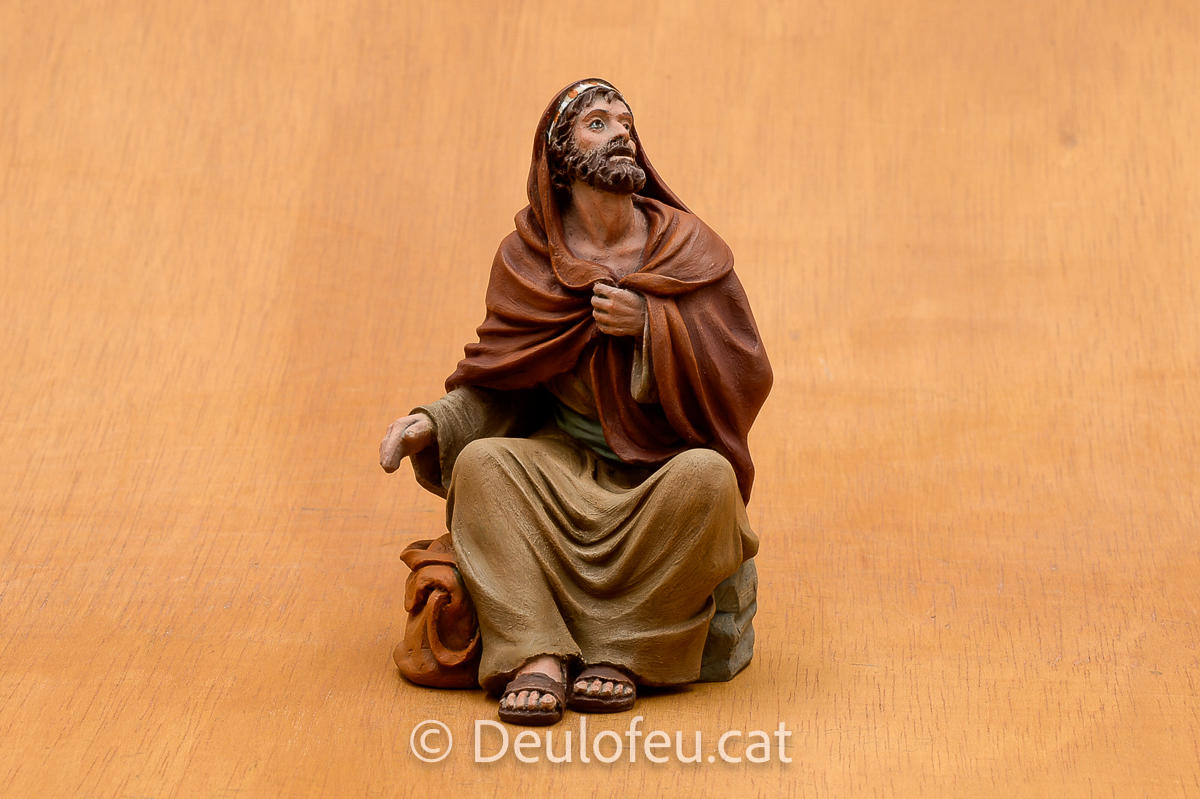 Pastor assegut amb sarró, anunciata 17cm | Ref. 577