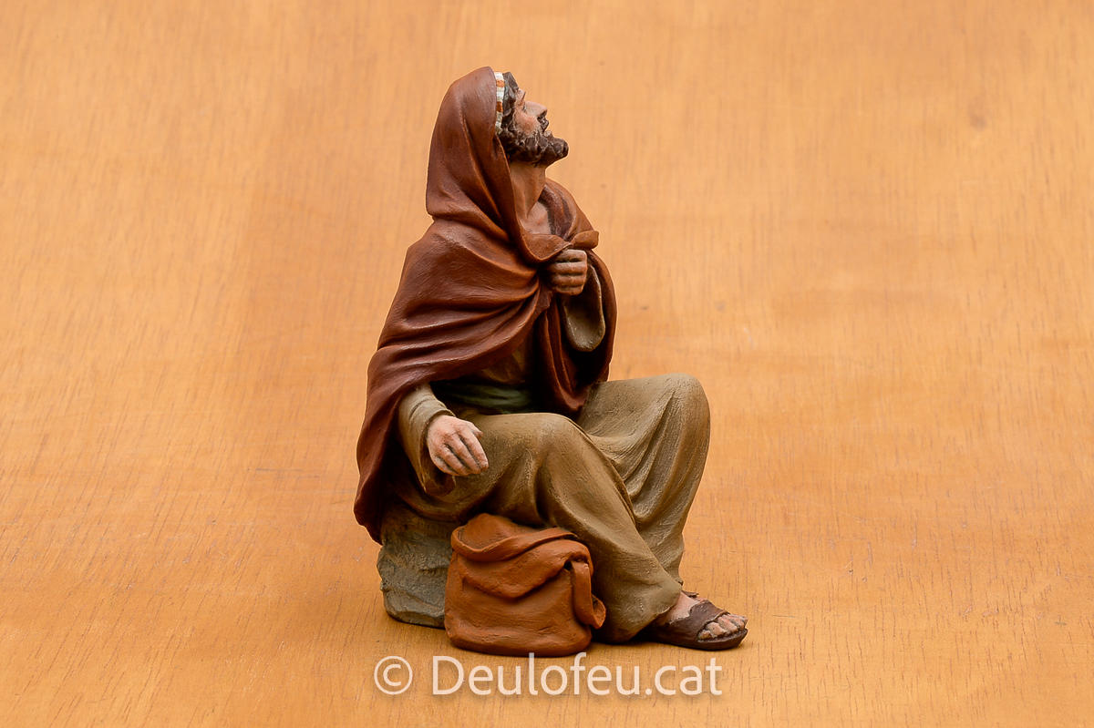 Pastor assegut amb sarró, anunciata 17cm | Ref. 577