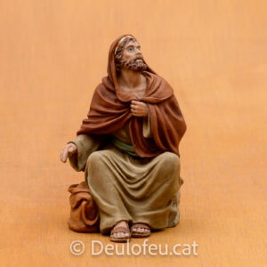 Pastor assegut amb sarro de 12 cm | Ref. 2577