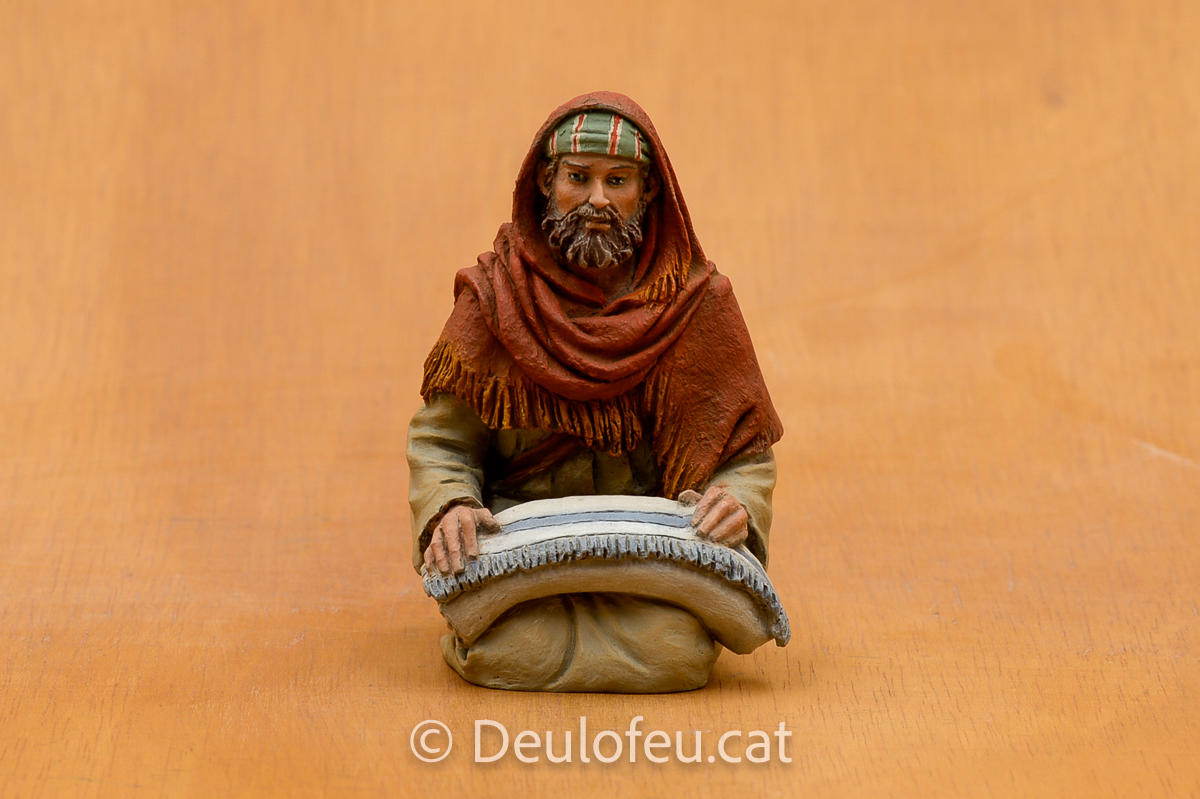 Pastor adorant amb manta de 17 cm | Ref. 588