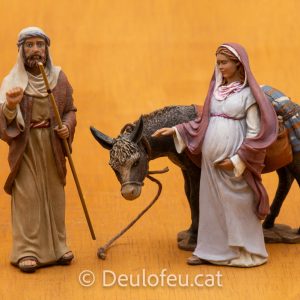 Sant Josep-Verge Maria-Burra carregada 9cm | Ref. 1464-1465-1466