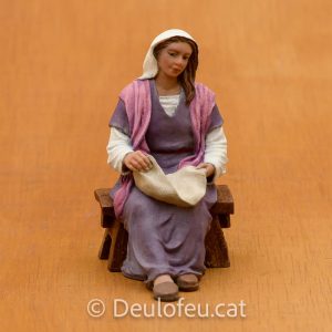 Maria asseguda, plegant roba 12cm | Ref. 2414
